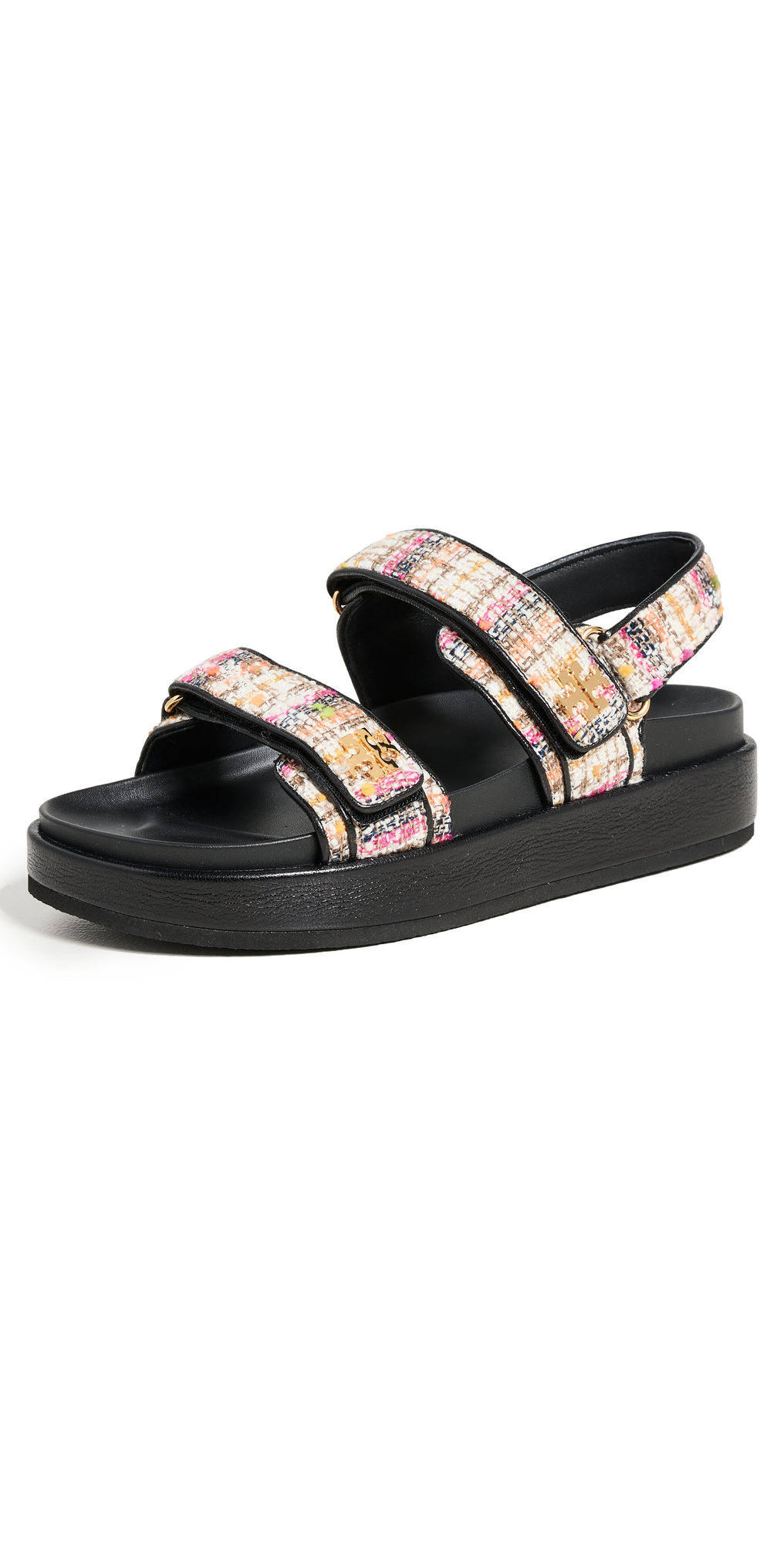 Tory Burch Kira Two Band Sport Sandals PINK / PERFECT BLACK 5.5