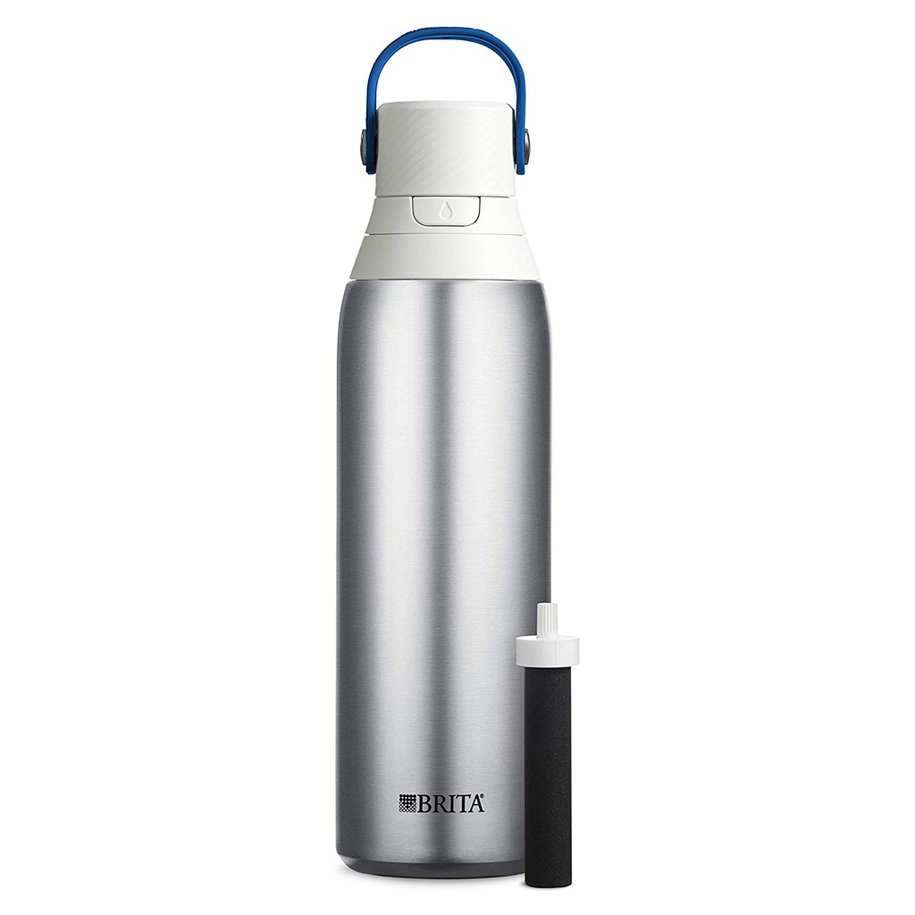 FILTERED WATER ANYWHERE: With car cup holder-friendly design, the bottle stays cold for a full 24 ho