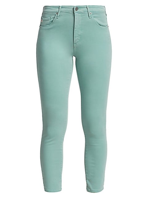 A stretch-fit skinny pant with a chic ankle cropped leg.; Belt loops; Zip fly with button closure; F