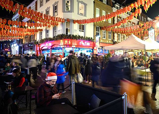 英國內政部公布港人移英數字，圖為倫敦唐人街。