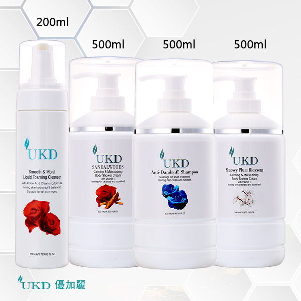 英國蘭柔順抗屑洗髮乳 / 桃映紅保濕檀香&梅迎雪香花沐浴露 / Q彈胺基酸洗顏慕斯 - 優惠組合