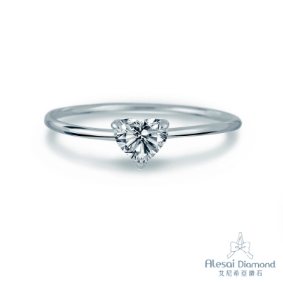 Alesai 艾尼希亞鑽石 30分 愛心鑽石鑽戒 (日本輕珠寶10K系列)