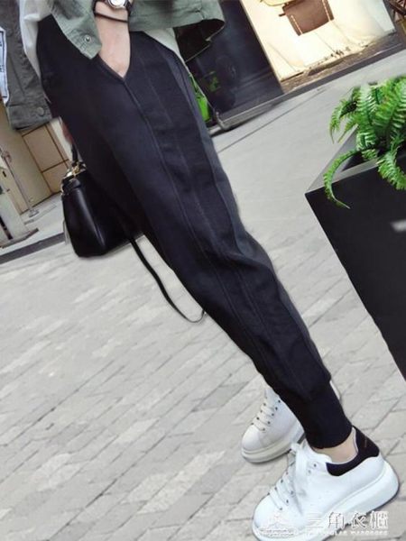 運動褲女韓版寬鬆哈倫褲百搭蘿卜休閒女褲子
