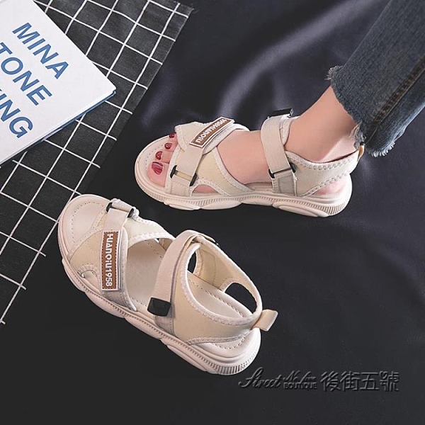 涼鞋女仙女風2020夏新款學生韓版百搭平底運動鞋ins網紅小熊女鞋