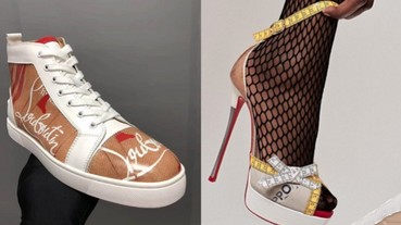Christian Louboutin 風靡全球的「紅底鞋」也大玩 PVC 材質！2018新作將紙袋、軟皮尺、傢俱融入鞋款設計