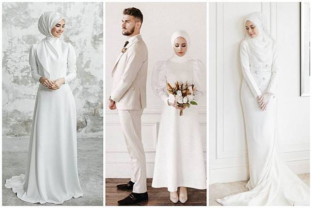 Gaun pengantin simple tapi mewah