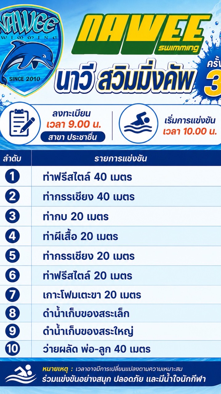 นาวี สวิมมิ่งคัพ ครั้งที่ 3 🐬🥇🏆