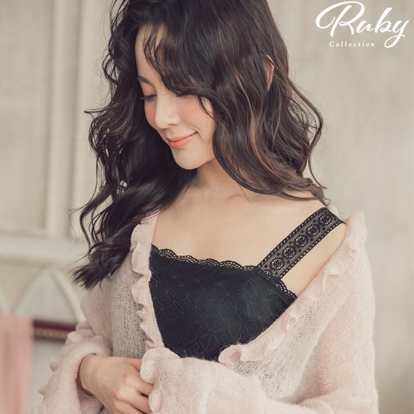 小可愛 菱格蕾絲細肩內搭小可愛-Ruby s 露比午茶