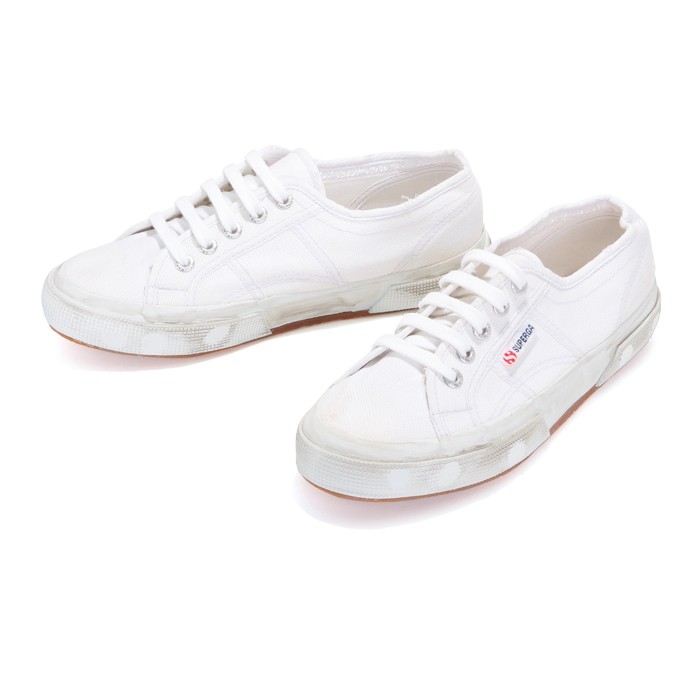 SUPERGA Fashion_Stonewashed 經典洗舊頹廢款_白_SP3N37L0W1