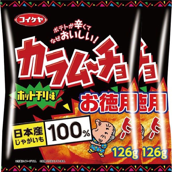 湖池屋 咔辣姆久平切洋芋片 勁辣唐辛子 超值歡樂包 2袋裝 6227138自1984年開始在日本販賣熱銷已超過30年!!勁辣NO.1的洋芋片非咔辣姆久莫屬咔辣姆久不只辣還超好吃這次推出超值分享包很適合