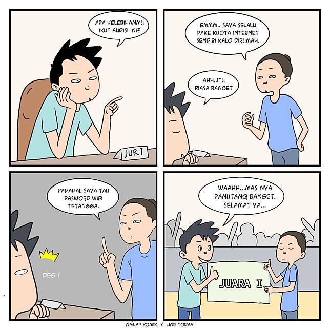 Kata Gaul Panutanq Bahasa Baku Yang Dicampur Bahasa Alay Nguap Komik Line Today