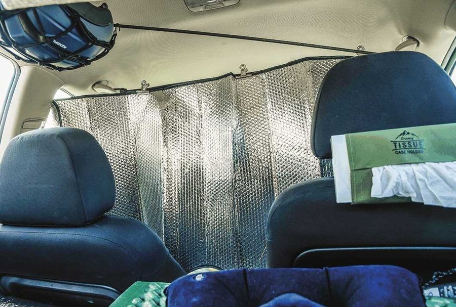 ほぼ100均で簡単diy車中泊カスタム お風呂で使うアレが車載 車中泊にピッタリ Bicycle Club