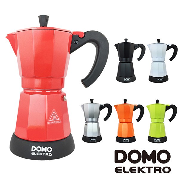 ★ 適合家裡或辦公場所使用◆ 煮好咖啡只要3~5分鐘◆ 壺內清洗方便◆ 功率設計符合煮咖啡的最理想功率◆ 有過熱保護和防乾燒功能◆ 壺身360度旋轉且可底座分離◆ 品牌：DOMO◆ 產品名稱：電動摩卡