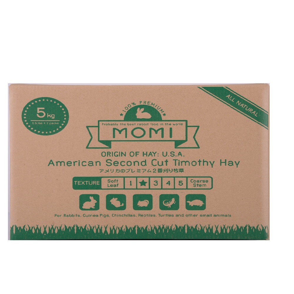 摩米 提摩西草提摩西草的營養比例能照顧兔兔及小型草食類動物每日所需，高纖及相對較低蛋白質含量，適合每天食用，而且不會引致過重。除營養攝取外，牧草具有環境富集的功能，即透過鼓勵其自然習性來進食，使動物得