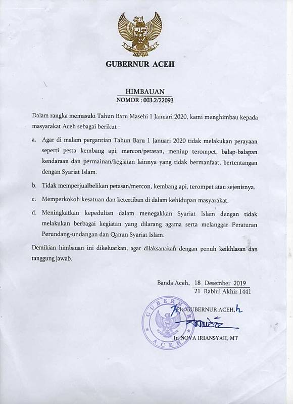 Gratis Unduh Gambar Warga Aceh Diimbau Tak Rayakan Malam Tahun Baru Terupdate by www.katacinta.co