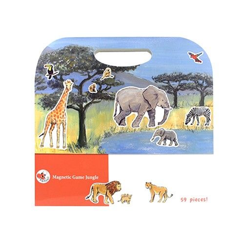 比利時艾格蒙 - 繪本風磁鐵書-叢林動物大冒險