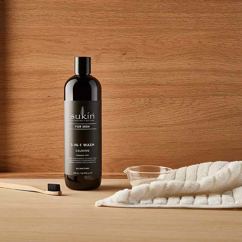 【澳洲Sukin】男士經典保養3件組 洗面乳-保濕乳-去角質霜