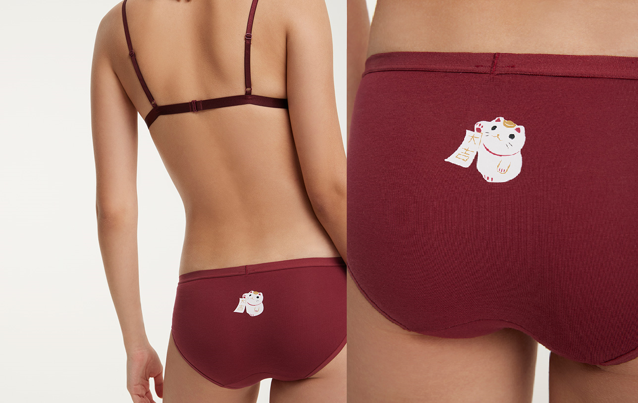 ANDEN HUD 喜氣洋洋招財貓紅內褲