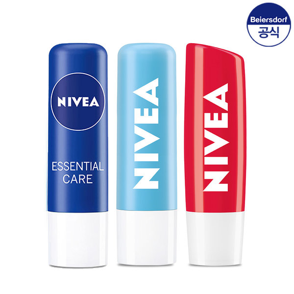 [NIVEA 妮維雅] 經典 天然 護唇膏 3入