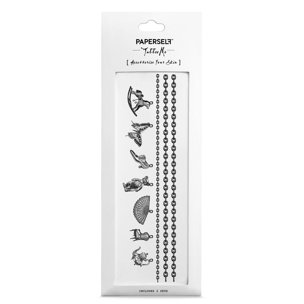 女孩系列手鍊 -2入 防水燙金刺青紋身貼紙