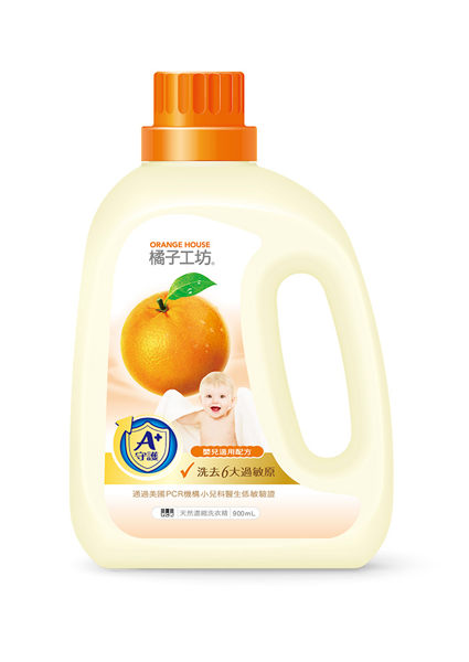 橘子工坊 衣物清潔類嬰兒洗衣精900ml【德芳保健藥妝】