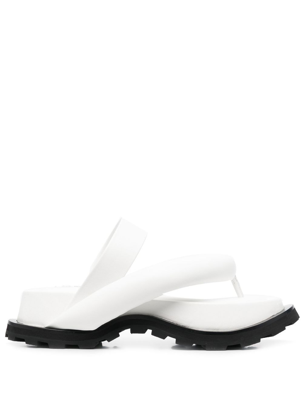 Jil Sander - thong-strap leather sandals - women - LeatherRubber/Leather - 40 - White