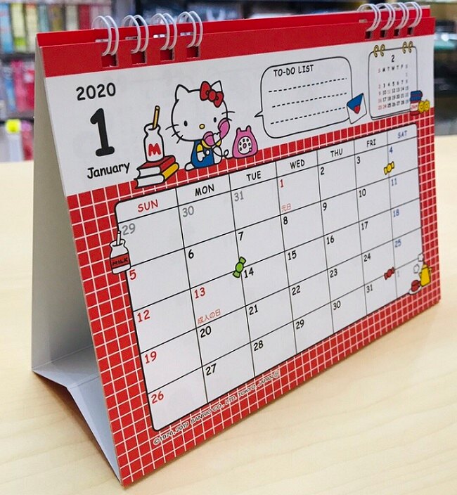 大賀屋 日本製 HELLO KITTY 年曆 2020 月曆 掛曆 日曆 行事曆 記事 KT 正版 J00017583。人氣店家大賀屋的三麗鷗、凱蒂貓 Hello Kitty有最棒的商品。快到日本NO
