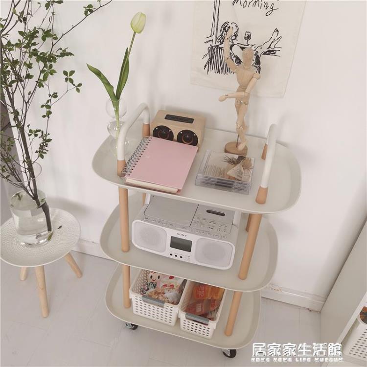 *漂亮的小姨媽* ins風可移動客廳床頭桌小推車化妝品零食收納架子 凡客名品