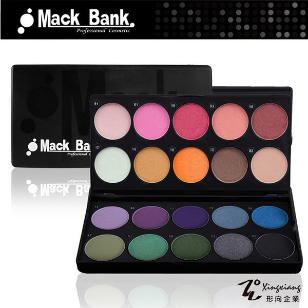 【Mack Bank】M05-02 亮沙 時尚造型 眼影 腮紅 眼影盤 眼影盒 彩盤組(1組共20色) (形向Xingxiang眼彩)