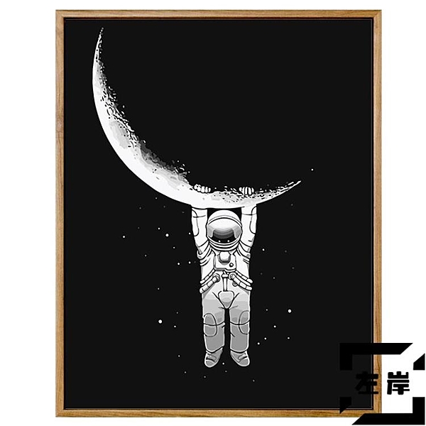 數字油畫diy減壓手工油彩畫宇航員星空宇宙DIY手繪裝飾畫兒童掛畫