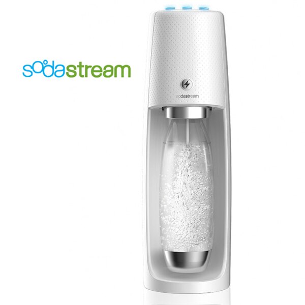 【送保溫後背包】Sodastream Spirit One Touch (白) 電動氣泡水機 汽水機 蘇打水製造機 自動扣瓶