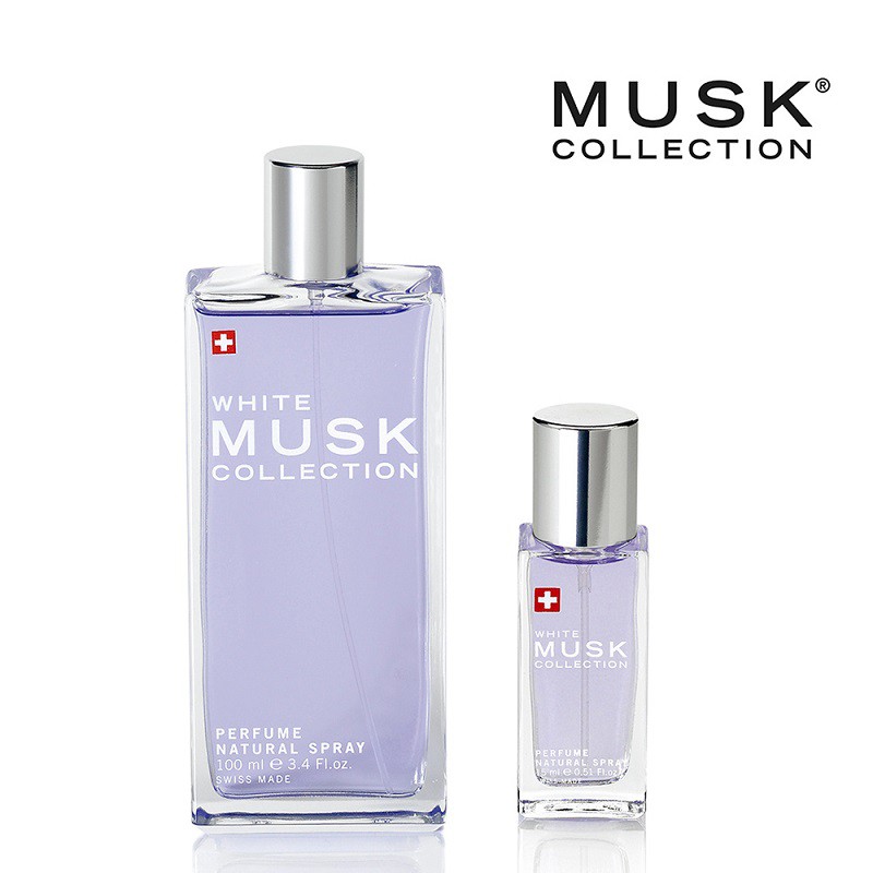 【Musk Collection】 經典白麝香淡香精淺紫瓶身印上白色字樣，看似柔和又不多話…但一點都不！他(她)…平常總是愛點上一杯溫溫的牛奶…但又是位主張內心想法都該勇於表達的人！他(她)喜歡淺色的