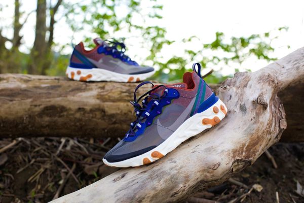 現貨 Nike React Element 87 藍 透明 咖啡 男 AQ1090-200