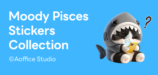 Moody Pisces Stickers Collection