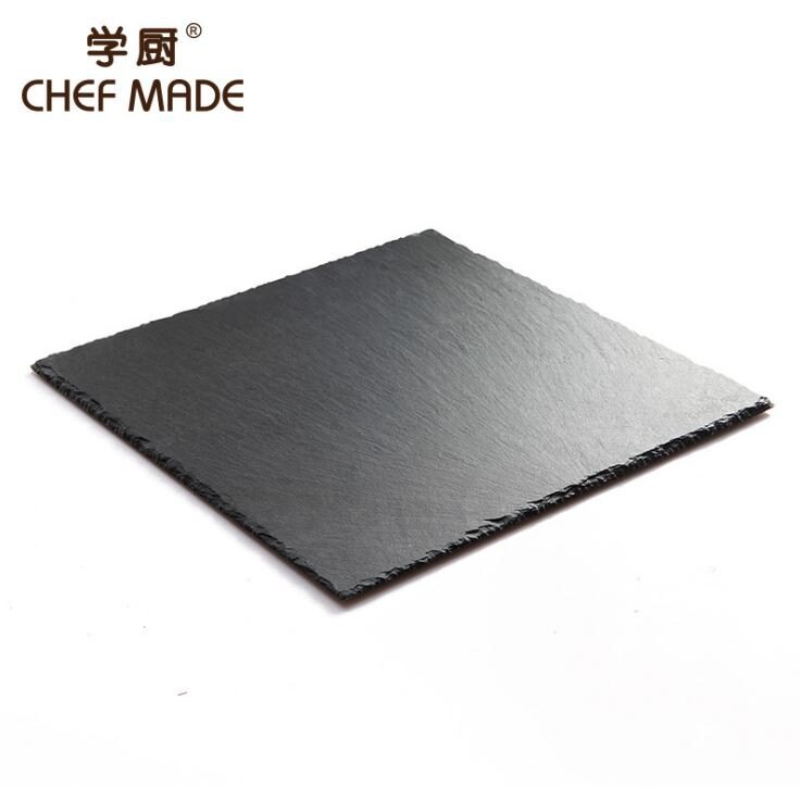 【學廚WK9363-正方形板岩餐盤】擺盤西餐牛排 日式自然冷盤 甜點壽司盤 板岩餐