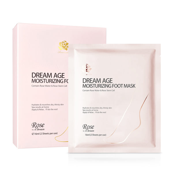 dr.dream夢煥玫瑰潤白修護足膜14mlx6入/盒