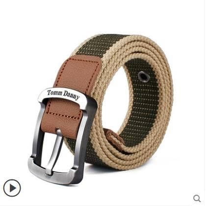 皮帶帆布腰帶男士女士皮帶 休閒褲帶韓版學生針扣 青年軍訓皮帶戶外 伊羅鞋包