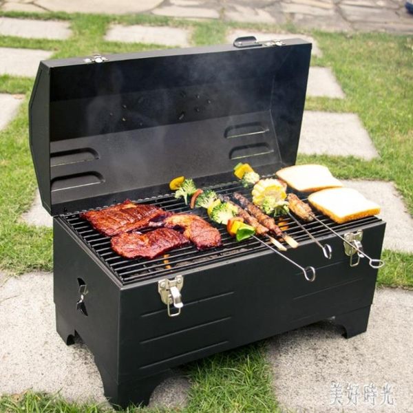 便攜式木炭燒烤爐 車載戶外燒烤架野餐室外燒烤工具碳烤爐小型BBQ
