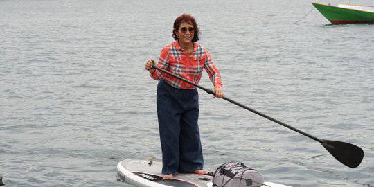 Menteri Kelautan dan Perikanan, Susi Pudjiastuti membuka pagelaran Festival Bangsring Underwater di . &copy;2019 Merdeka.com