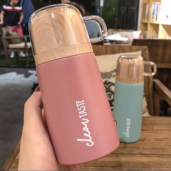 日式男女簡約小巧保溫杯學生戶外帶蓋喝水杯子防漏車載商務隨手杯