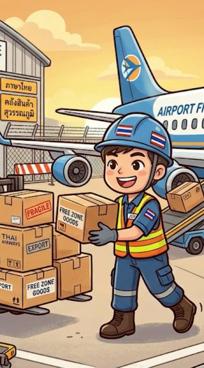 จ๊อบโหลดสินค้า คลังสนามบินสุวรรณภูมิ เขตฟรีโซน✈️✈️