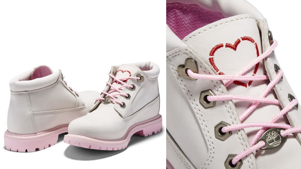 Timberland櫻花粉靴