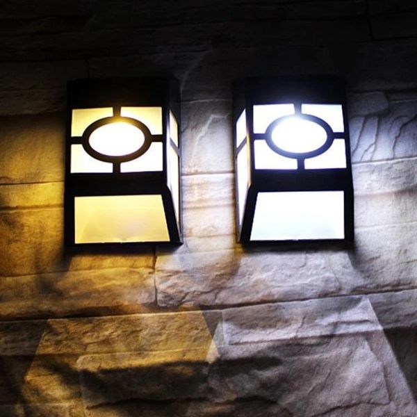 太陽能復古壁燈戶外防水別墅庭院花園欄桿籬笆柵欄過道走廊露臺燈 街頭布衣