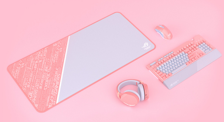 粉紅電競風！ROG PNK LTD 電競周邊上市，鍵盤、光學滑鼠、耳機、滑鼠墊粉色登場