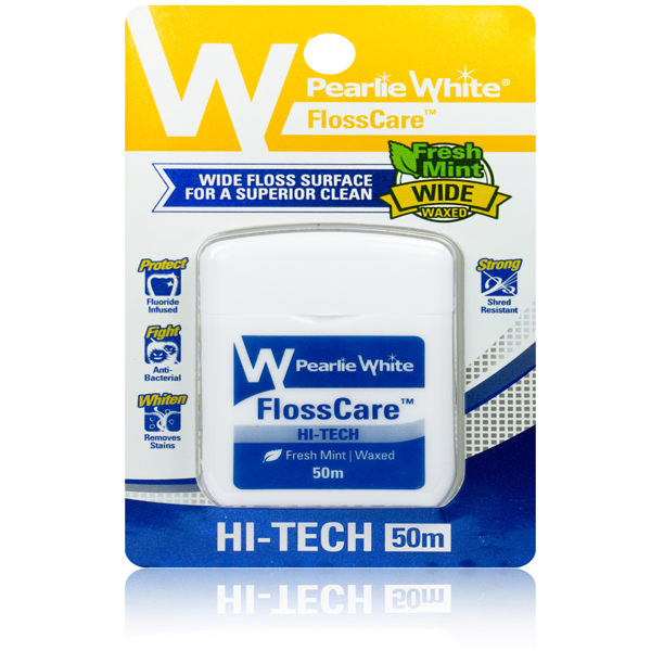 【新加坡】必麗潔頂級《高科技材質》《清潔面加寬》含蠟塗氟牙線50米