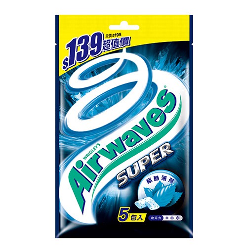 AIRWAVES極酷嗆涼口香糖量販包140g【愛買】