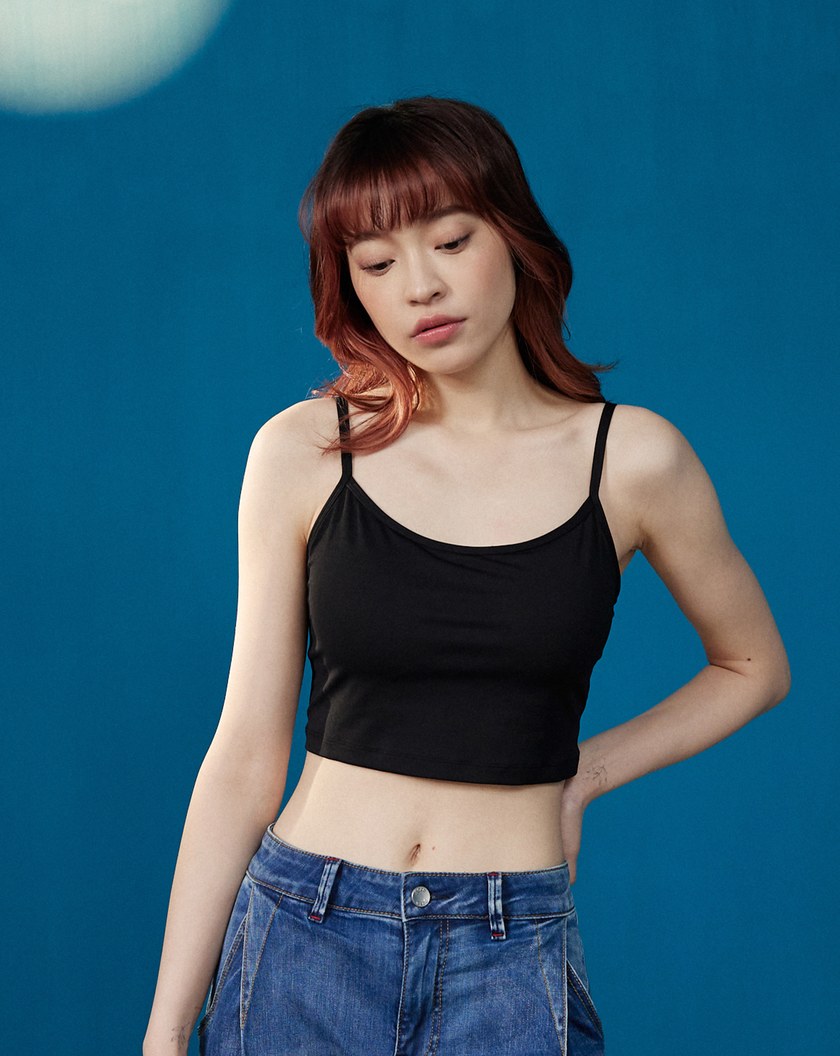 ◢可調式細肩帶Bra Top(兩色)