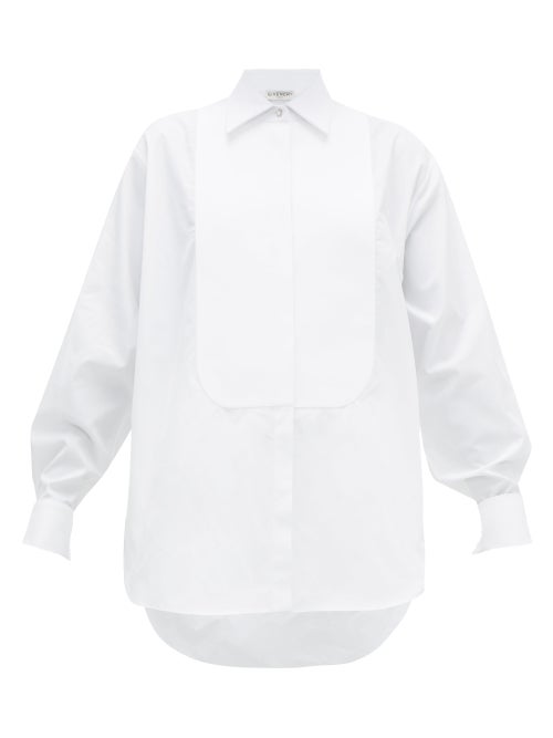 Givenchy - Givenchy's white shirt is inspired by traditional tuxedo styles which would be panelled a