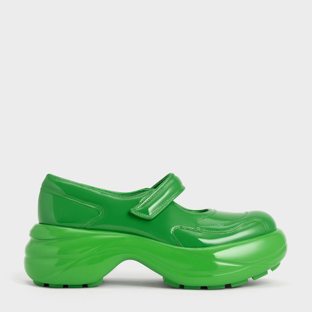 Roony 漆皮厚底瑪莉珍鞋