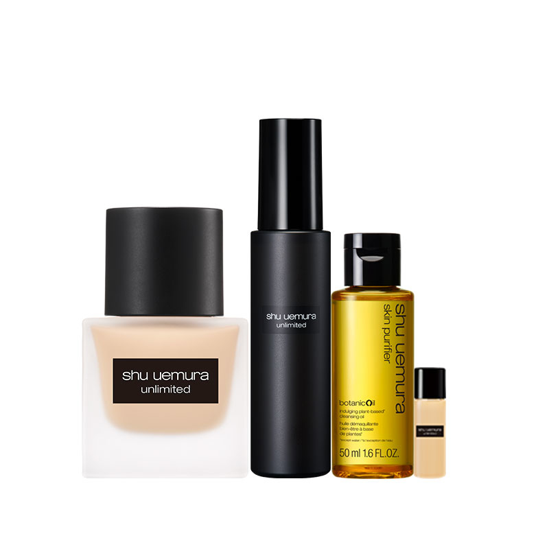 無極限超時輕粉底 正貨 任選色+無極限持久定妝噴霧+柚子精萃潔顏油50ml+無極限光澤水粉底 SPF18 PA+++ 664 5ml